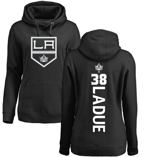 NHL Women's Adidas Los Angeles Kings #38 Paul LaDue Black Backer Pullover Hoodie