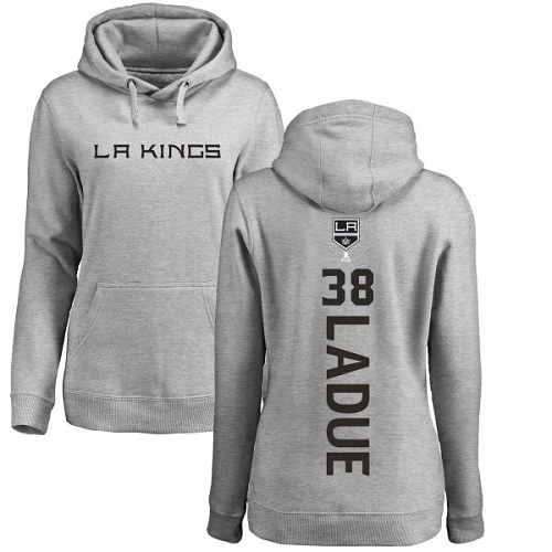 NHL Women's Adidas Los Angeles Kings #38 Paul LaDue Ash Backer Pullover Hoodie