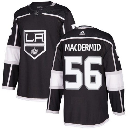 Men's Adidas Los Angeles Kings #56 Kurtis MacDermid Authentic Black Home NHL Jersey