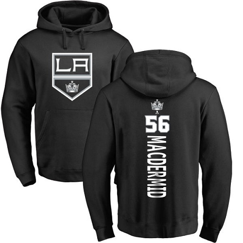 NHL Adidas Los Angeles Kings #56 Kurtis MacDermid Black Backer Pullover Hoodie