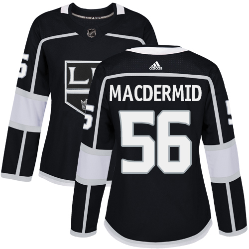 Women's Adidas Los Angeles Kings #56 Kurtis MacDermid Authentic Black Home NHL Jersey