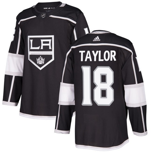 Men's Adidas Los Angeles Kings #18 Dave Taylor Authentic Black Home NHL Jersey