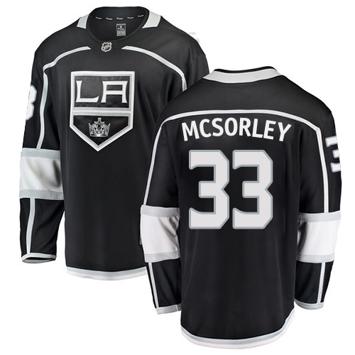 Men's Los Angeles Kings #33 Marty Mcsorley Authentic Black Home Fanatics Branded Breakaway NHL Jersey