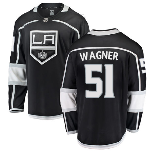 Men's Los Angeles Kings #51 Austin Wagner Authentic Black Home Fanatics Branded Breakaway NHL Jersey