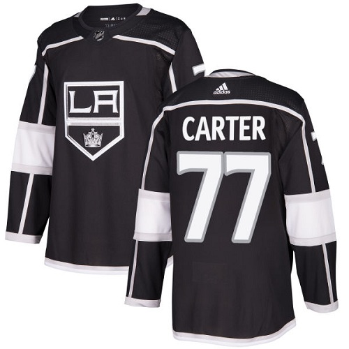Men's Adidas Los Angeles Kings #77 Jeff Carter Authentic Black Home NHL Jersey