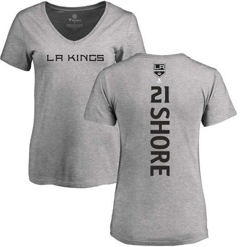 NHL Women's Adidas Los Angeles Kings #21 Nick Shore Ash Backer T-Shirt
