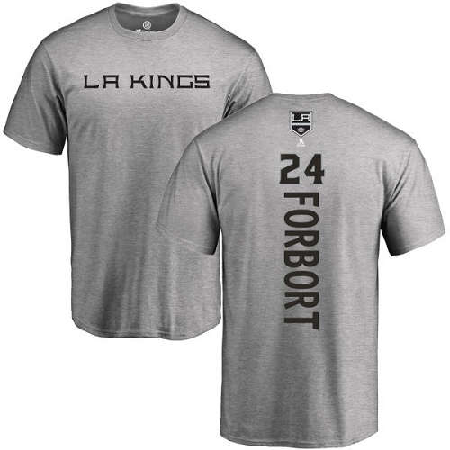 NHL Adidas Los Angeles Kings #24 Derek Forbort Ash Backer T-Shirt