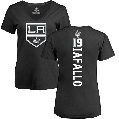 NHL Women's Adidas Los Angeles Kings #19 Alex Iafallo Black Backer T-Shirt