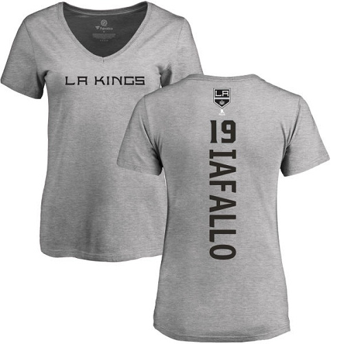 NHL Women's Adidas Los Angeles Kings #19 Alex Iafallo Ash Backer T-Shirt