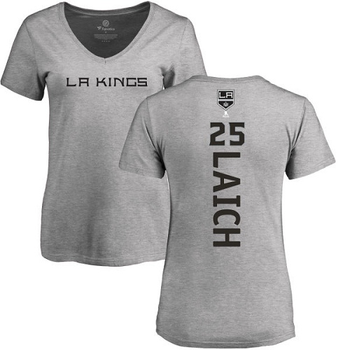 NHL Women's Adidas Los Angeles Kings #25 Brooks Laich Ash Backer T-Shirt