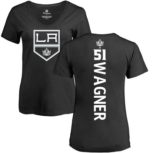 NHL Women's Adidas Los Angeles Kings #51 Austin Wagner Black Backer T-Shirt
