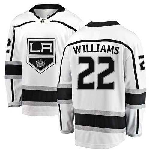 Men's Los Angeles Kings #22 Tiger Williams Authentic White Away Fanatics Branded Breakaway NHL Jersey