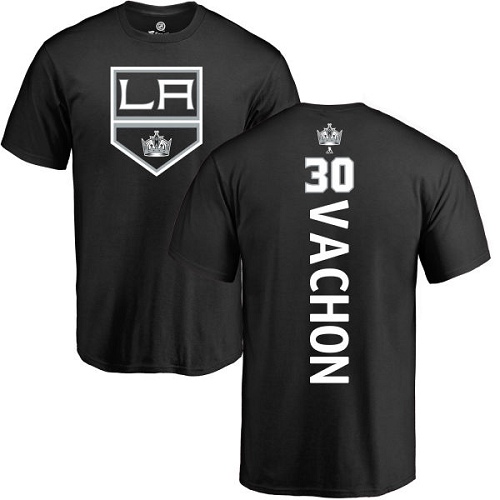 NHL Adidas Los Angeles Kings #30 Rogie Vachon Black Backer T-Shirt