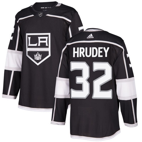 Men's Adidas Los Angeles Kings #32 Kelly Hrudey Authentic Black Home NHL Jersey