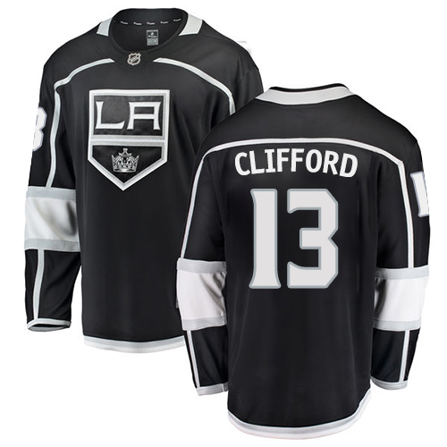 Men's Los Angeles Kings #13 Kyle Clifford Authentic Black Home Fanatics Branded Breakaway NHL Jersey