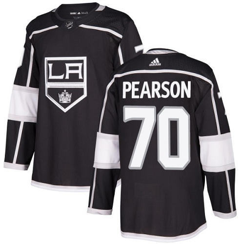 Men's Adidas Los Angeles Kings #70 Tanner Pearson Authentic Black Home NHL Jersey