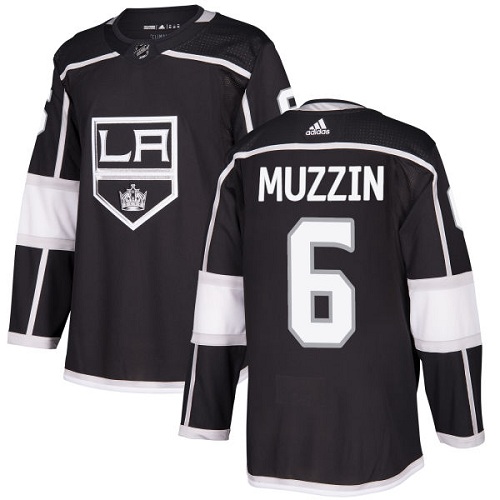 Men's Adidas Los Angeles Kings #6 Jake Muzzin Premier Black Home NHL Jersey