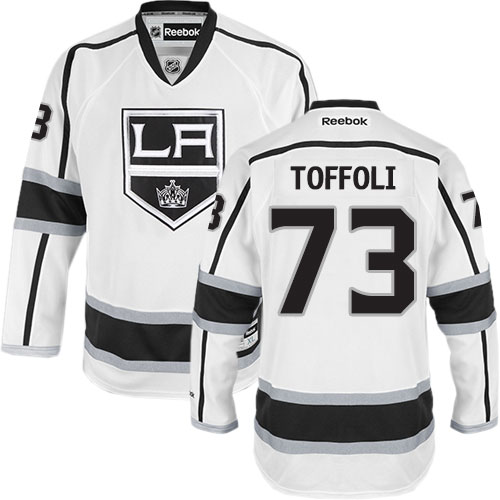 Men's Reebok Los Angeles Kings #73 Tyler Toffoli Authentic White Away NHL Jersey