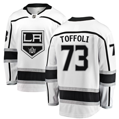 Men's Los Angeles Kings #73 Tyler Toffoli Authentic White Away Fanatics Branded Breakaway NHL Jersey