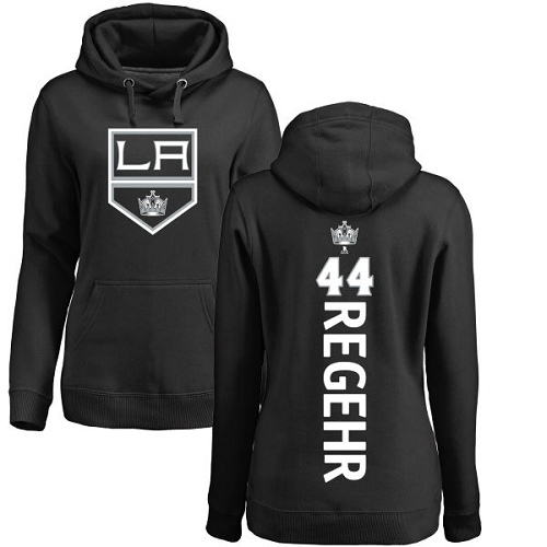 NHL Women's Adidas Los Angeles Kings #44 Robyn Regehr Black Backer Pullover Hoodie