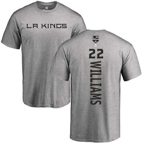 NHL Adidas Los Angeles Kings #22 Tiger Williams Ash Backer T-Shirt
