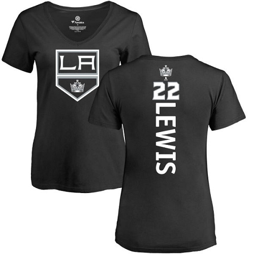NHL Women's Adidas Los Angeles Kings #22 Trevor Lewis Black Backer T-Shirt