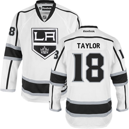 Women's Reebok Los Angeles Kings #18 Dave Taylor Authentic White Away NHL Jersey