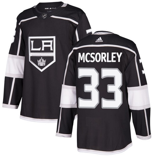 Youth Adidas Los Angeles Kings #33 Marty Mcsorley Authentic Black Home NHL Jersey
