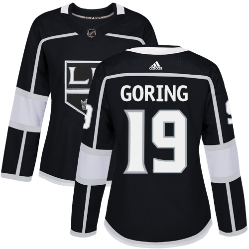 Women's Adidas Los Angeles Kings #19 Butch Goring Authentic Black Home NHL Jersey