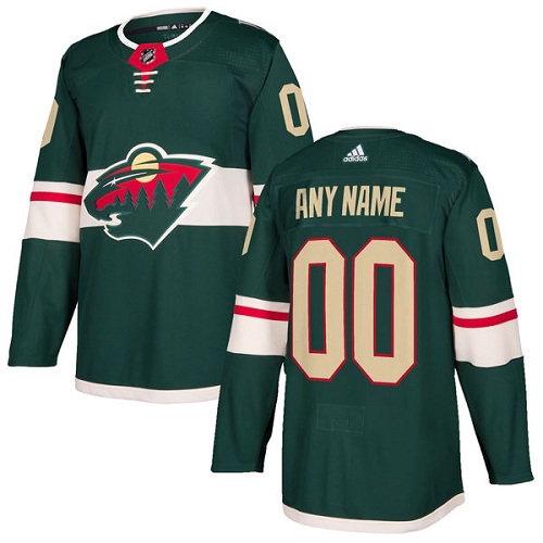 Youth Adidas Minnesota Wild Customized Authentic Green Home NHL Jersey
