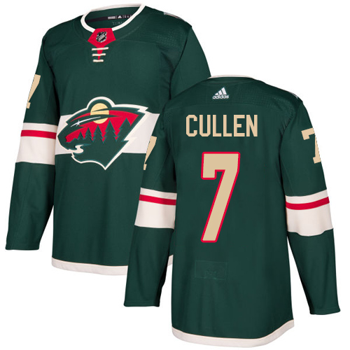 Men's Adidas Minnesota Wild #7 Matt Cullen Authentic Green Home NHL Jersey