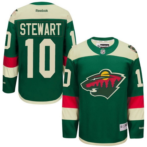 Men's Reebok Minnesota Wild #10 Chris Stewart Authentic Green 2016 Stadium Series NHL Jersey