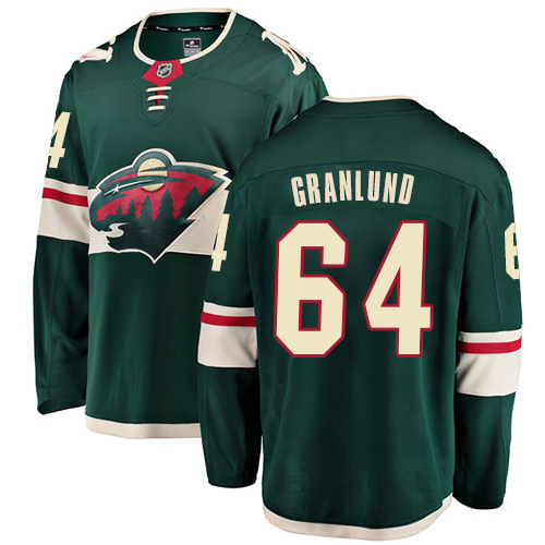 Men's Minnesota Wild #64 Mikael Granlund Authentic Green Home Fanatics Branded Breakaway NHL Jersey
