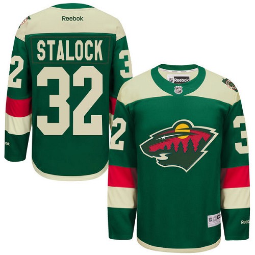 Men's Reebok Minnesota Wild #32 Alex Stalock Premier Green 2016 Stadium Series NHL Jersey