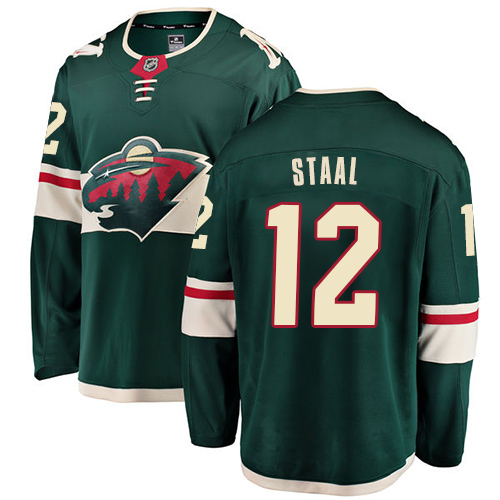 Youth Minnesota Wild #12 Eric Staal Authentic Green Home Fanatics Branded Breakaway NHL Jersey