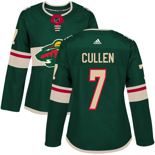 Women's Adidas Minnesota Wild #7 Matt Cullen Premier Green Home NHL Jersey