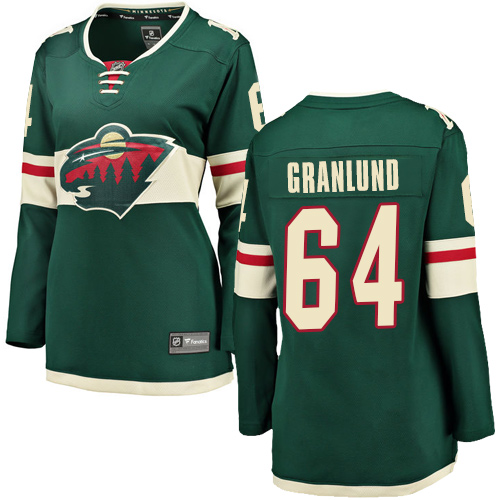 Women's Minnesota Wild #64 Mikael Granlund Authentic Green Home Fanatics Branded Breakaway NHL Jersey