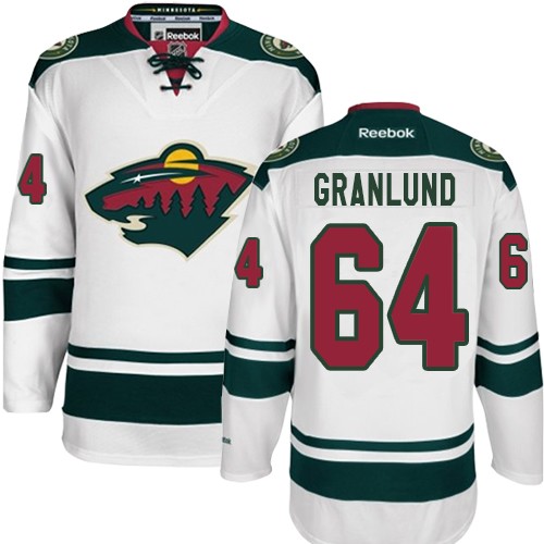 Youth Reebok Minnesota Wild #64 Mikael Granlund Authentic White Away NHL Jersey