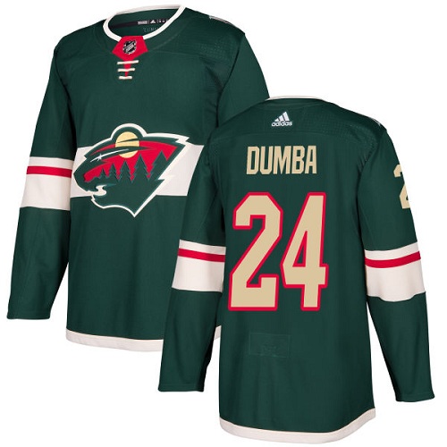 Youth Adidas Minnesota Wild #24 Matt Dumba Authentic Green Home NHL Jersey