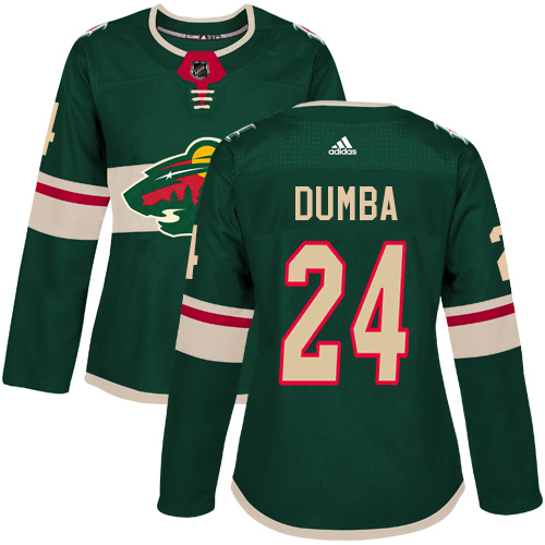 Women's Adidas Minnesota Wild #24 Matt Dumba Authentic Green Home NHL Jersey