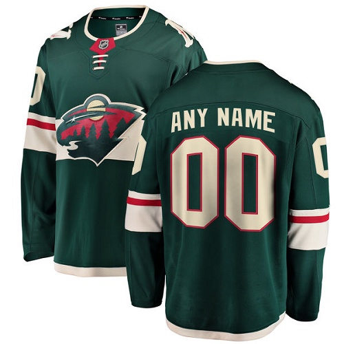 Men's Minnesota Wild Customized Authentic Green Home Fanatics Branded Breakaway NHL Jersey