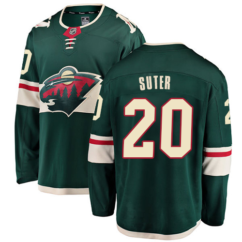 Men's Minnesota Wild #20 Ryan Suter Authentic Green Home Fanatics Branded Breakaway NHL Jersey