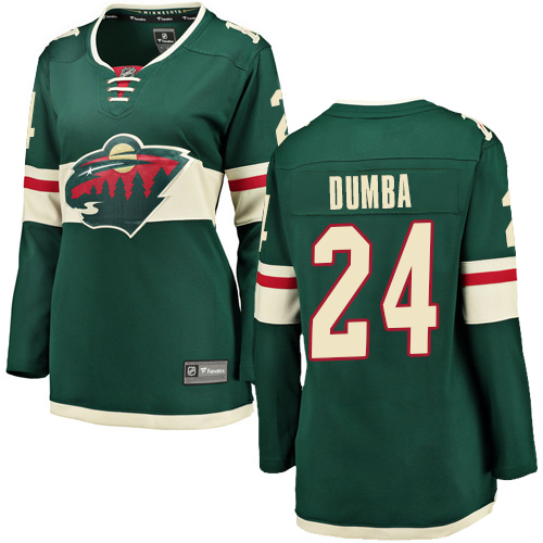 Women's Minnesota Wild #24 Matt Dumba Authentic Green Home Fanatics Branded Breakaway NHL Jersey