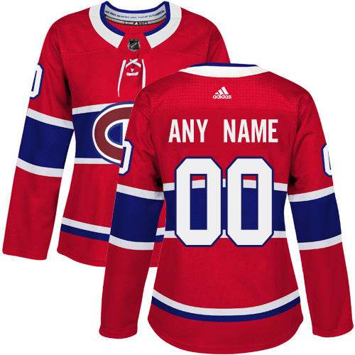 Women's Adidas Montreal Canadiens Customized Premier Red Home NHL Jersey