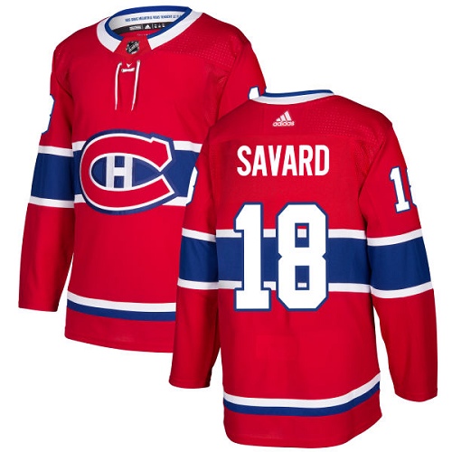 Youth Adidas Montreal Canadiens #18 Serge Savard Premier Red Home NHL Jersey