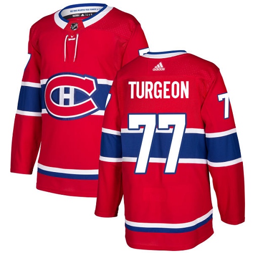 Youth Adidas Montreal Canadiens #77 Pierre Turgeon Authentic Red Home NHL Jersey