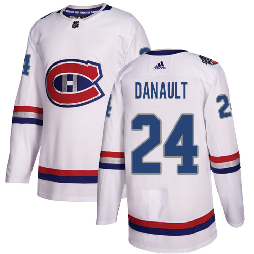 Youth Adidas Montreal Canadiens #24 Phillip Danault Authentic White 2017 100 Classic NHL Jersey