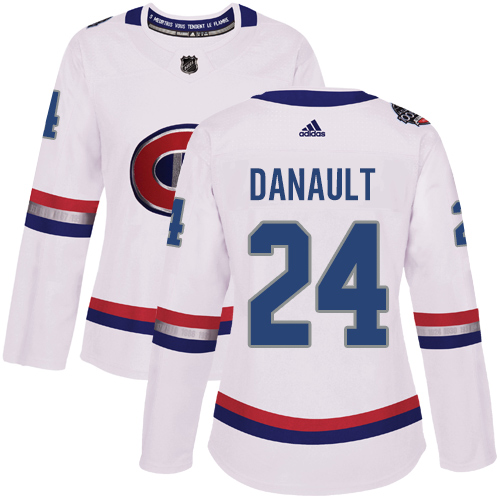 Women's Adidas Montreal Canadiens #24 Phillip Danault Authentic White 2017 100 Classic NHL Jersey