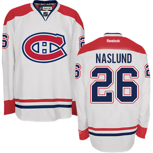 Youth Reebok Montreal Canadiens #26 Mats Naslund Authentic White Away NHL Jersey