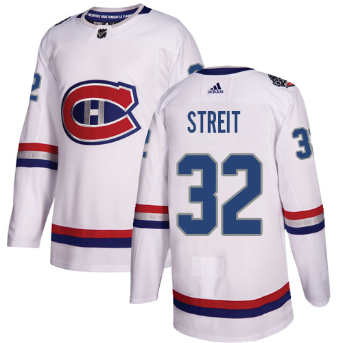 Men's Adidas Montreal Canadiens #32 Mark Streit Authentic White 2017 100 Classic NHL Jersey